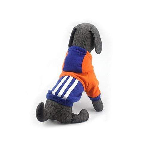 Bouledogue Avenue Pour Bouli Blue / L Pull à Capuche Trois Bandes