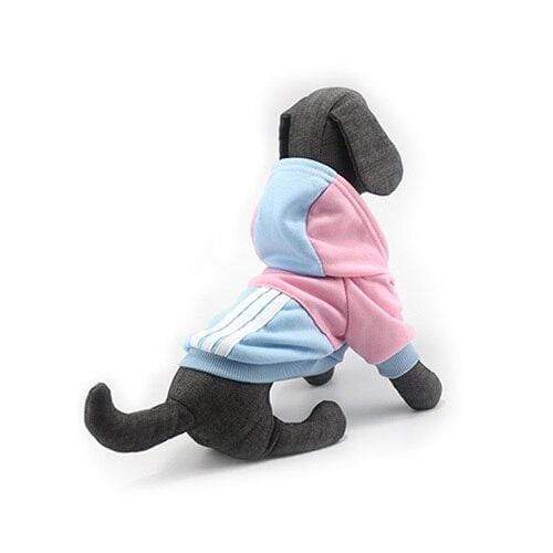 Bouledogue Avenue Pour Bouli Pink / L Pull à Capuche Trois Bandes