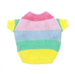 Bouledogue Avenue Pour Bouli XL Pull Arc-en-Ciel en Laine