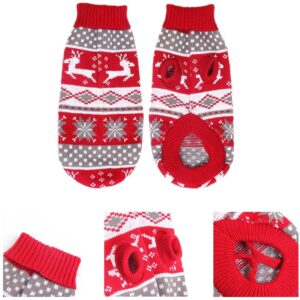 Pull d'Hiver en Laine Noël pour Bouledogue Français – Vêtement de Noël Chaud et Confortable