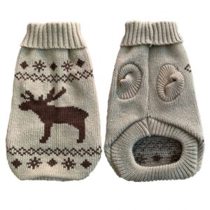 Pull d'Hiver en Laine Noël pour Bouledogue Français – Vêtement de Noël Chaud et Confortable