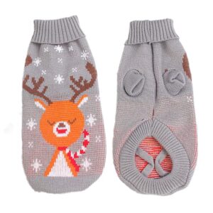 Pull d'Hiver en Laine Noël pour Bouledogue Français – Vêtement de Noël Chaud et Confortable G / 6