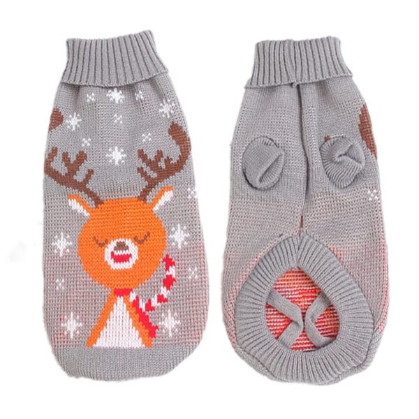 Pull d'Hiver en Laine Noël pour Bouledogue Français – Vêtement de Noël Chaud et Confortable G / 6