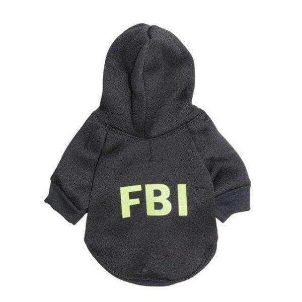 Bouledogue Avenue Pour Bouli Pull "FBI" à Capuche