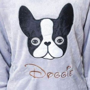 Bouledogue Avenue Pour Humains Pyjama Deux Pièces en flanelle motif Bouledogue : Doggie