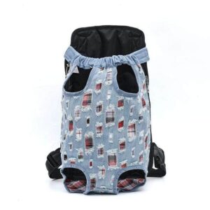 Bouledogue Avenue Pour Bouli Bleu clair / M Sac Ventral - Panier pour transporter Boubou