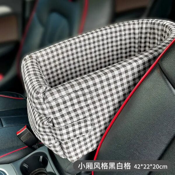 Siège Auto Central pour Bouledogue Français – Transport Sécurisé et Confortable Jaune + / 42x22x20 CM