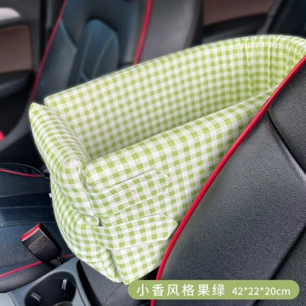 Siège Auto Central pour Bouledogue Français – Transport Sécurisé et Confortable Jaune / 42x22x20 CM