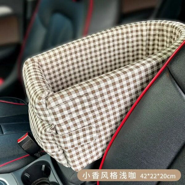 Siège Auto Central pour Bouledogue Français – Transport Sécurisé et Confortable Violet / 42x22x20 CM