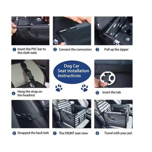 Siège Auto Pliable pour Bouledogue Français – Voyagez en Sécurité et Style Pour Bouli
