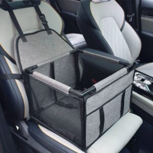 Siège Auto Pliable pour Bouledogue Français – Voyagez en Sécurité et Style Pour Bouli Gris