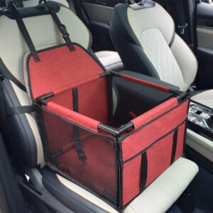 Siège Auto Pliable pour Bouledogue Français – Voyagez en Sécurité et Style Pour Bouli Rouge