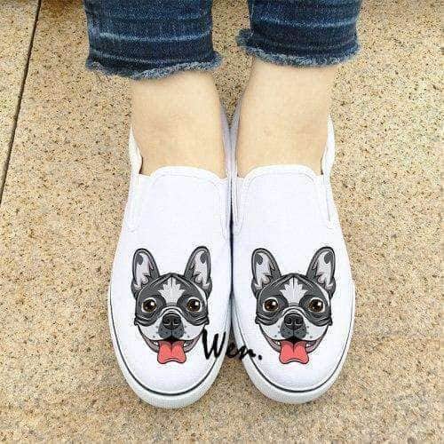 Bouledogue Avenue Blanc / 46 Sneakers Décor Boubou