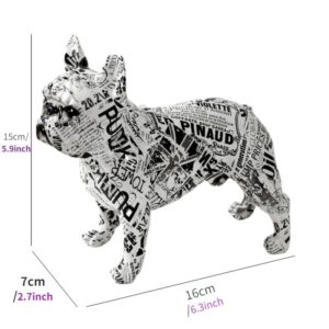 Statue Bouledogue Français en Résine Colorée – Ornement Décoratif Unique pour Maison et Bureau RC
