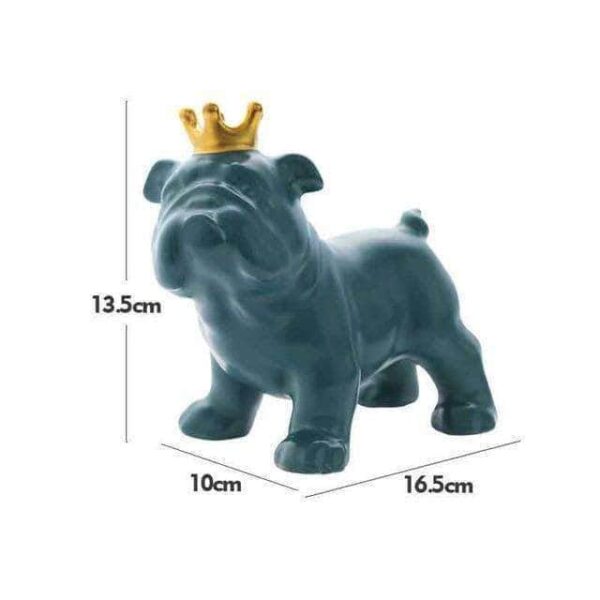 Bouledogue Avenue Pour Humains Bleu marine Statuette Bouledogue en Céramique