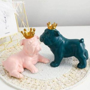 Bouledogue Avenue Pour Humains Statuette Bouledogue en Céramique