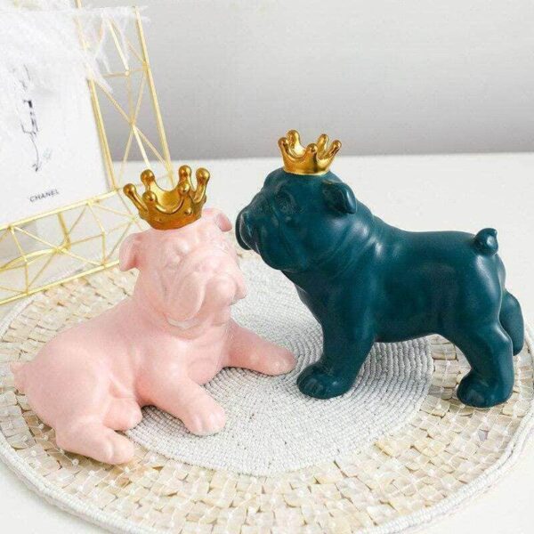 Bouledogue Avenue Pour Humains Statuette Bouledogue en Céramique