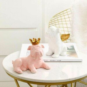 Bouledogue Avenue Pour Humains Statuette Bouledogue en Céramique