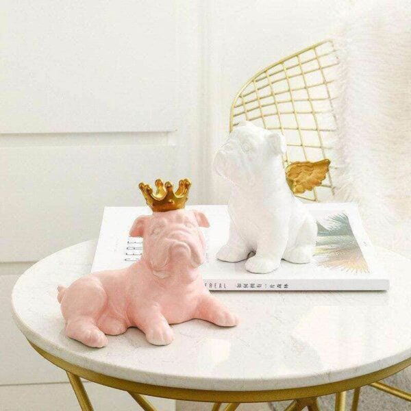 Bouledogue Avenue Pour Humains Statuette Bouledogue en Céramique