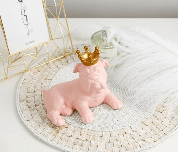 Bouledogue Avenue Pour Humains Statuette Bouledogue en Céramique
