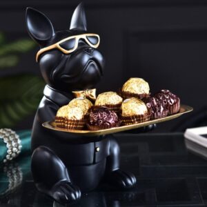 Bouledogue Avenue Pour Humains Statuette Bouledogue en Céramique
