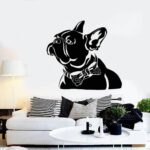 Bouledogue Avenue Pour Humains Sticker mural - Noeud Papillon Noir
