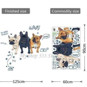 Bouledogue Avenue Pour Humains Sticker mural - Trois Bouledogues