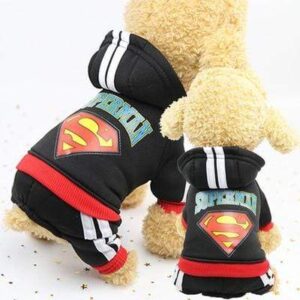 Sweat Batman Pour Chien Dog Apparel Superman Noir / XXL 6-8KG