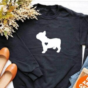 Bouledogue Avenue Pour Humains Sweatshirt Bouli d'Amour Coeur- Bouledogue français