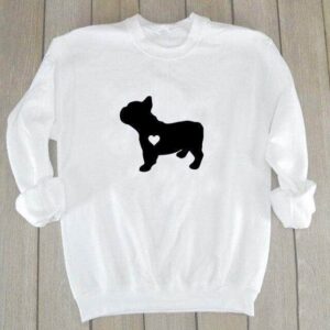 Bouledogue Avenue Pour Humains Sweatshirt Bouli d'Amour Coeur- Bouledogue français