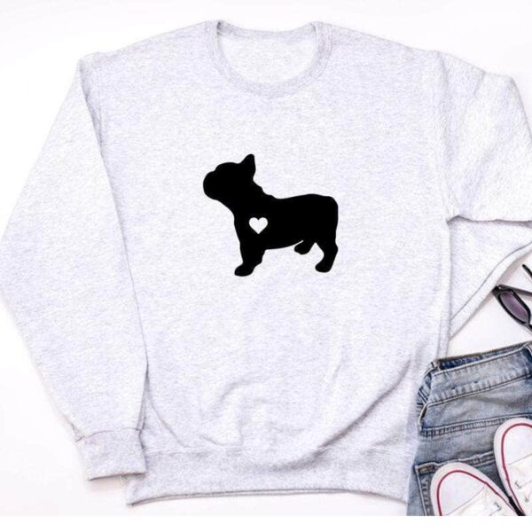 Bouledogue Avenue Pour Humains Sweatshirt Bouli d'Amour Coeur- Bouledogue français