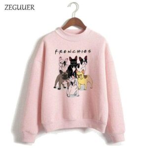 Bouledogue Avenue Pour Humains Rose / XL Sweatshirt FRENCHIES - Bouledogue français