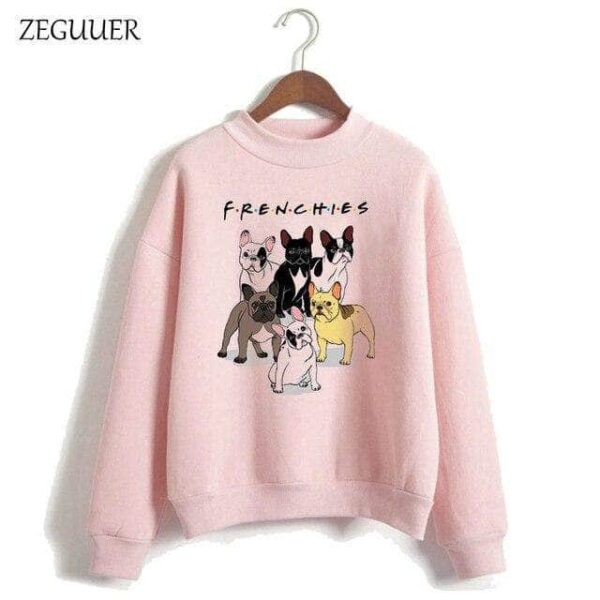 Bouledogue Avenue Pour Humains Rose / XL Sweatshirt FRENCHIES - Bouledogue français