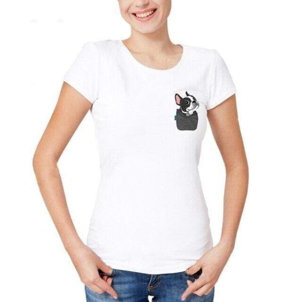 Bouledogue Avenue 1 / S T-Shirt Bouledogue dans une Poche