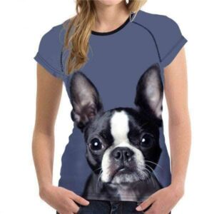Bouledogue Avenue H286BV / S T-Shirt Bouledogue Mignon pour Femme