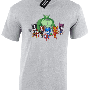 Bouledogue Avenue Gris / S T-Shirt DOGVENGERS