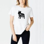 Bouledogue Avenue Pour Humains Blanc / S T-shirt pour Femme - Bouledogue "Mama"
