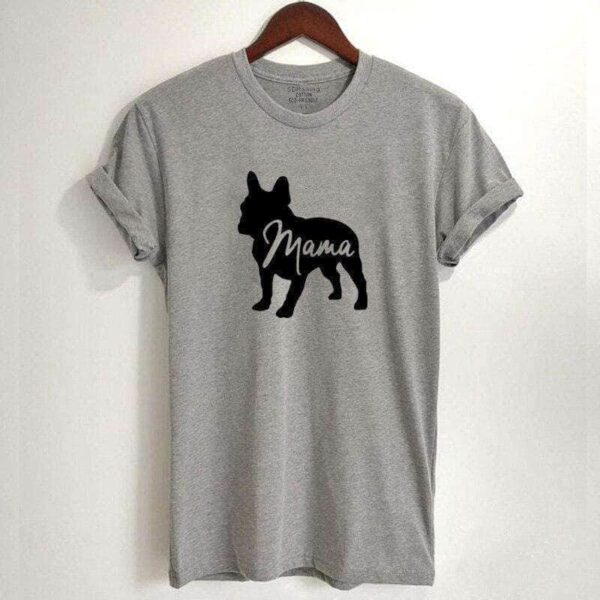 Bouledogue Avenue Pour Humains Gris / S T-shirt pour Femme - Bouledogue "Mama"