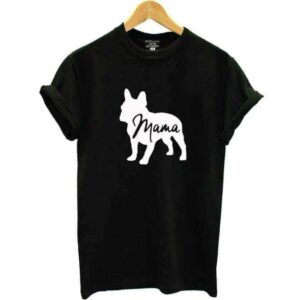 Bouledogue Avenue Pour Humains Noir / S T-shirt pour Femme - Bouledogue "Mama"
