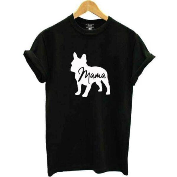 Bouledogue Avenue Pour Humains Noir / S T-shirt pour Femme - Bouledogue "Mama"