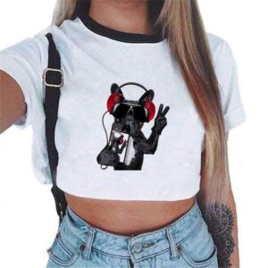 Bouledogue Avenue Pour Humains iPod / L T-Shirt pour Femme - Bouledogue Musical