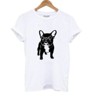 Bouledogue Avenue Pour Humains Blanc / S T-shirt pour Femme - Bouledogue Simple
