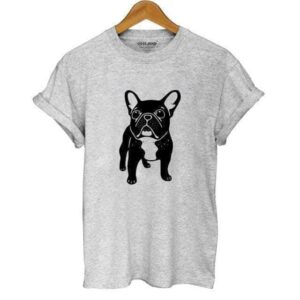 Bouledogue Avenue Pour Humains Gris / S T-shirt pour Femme - Bouledogue Simple