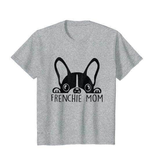 Bouledogue Avenue Pour Humains Gris / S T-shirt pour Femme - "Frenchie Mom"