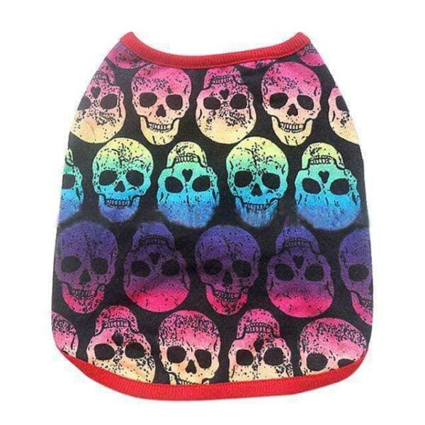 Bouledogue Avenue Pour Bouli Arc-en-ciel / 2XL T-shirts Têtes de Mort - 9 coloris