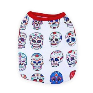 Bouledogue Avenue Pour Bouli Mexicain blanc / 2XL T-shirts Têtes de Mort - 9 coloris