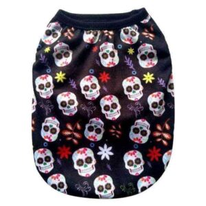 Bouledogue Avenue Pour Bouli Mexicain Noir / 2XL T-shirts Têtes de Mort - 9 coloris