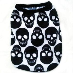 Bouledogue Avenue Pour Bouli Noir sur Blanc / 2XL T-shirts Têtes de Mort - 9 coloris