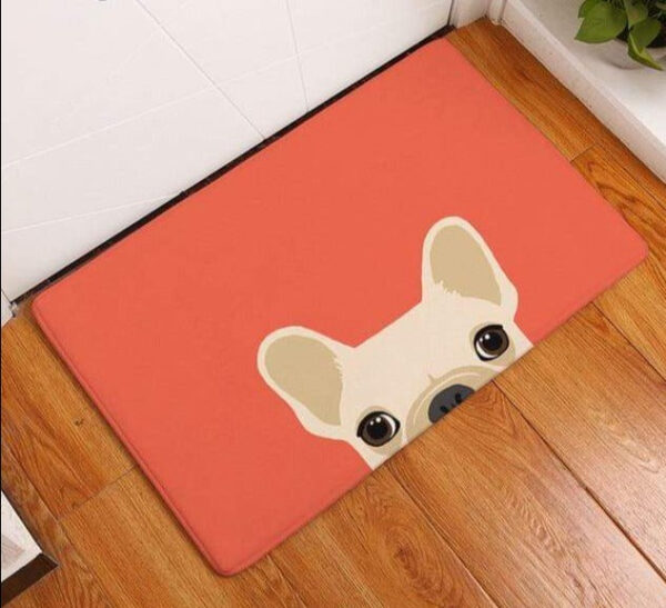 Bouledogue Avenue Pour Chez Vous 2 / 50cmx80cm Tapis de Sol Tête de Bouledogue