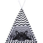 Bouledogue Avenue Blanc et Noir Tipi Tente pour Chien